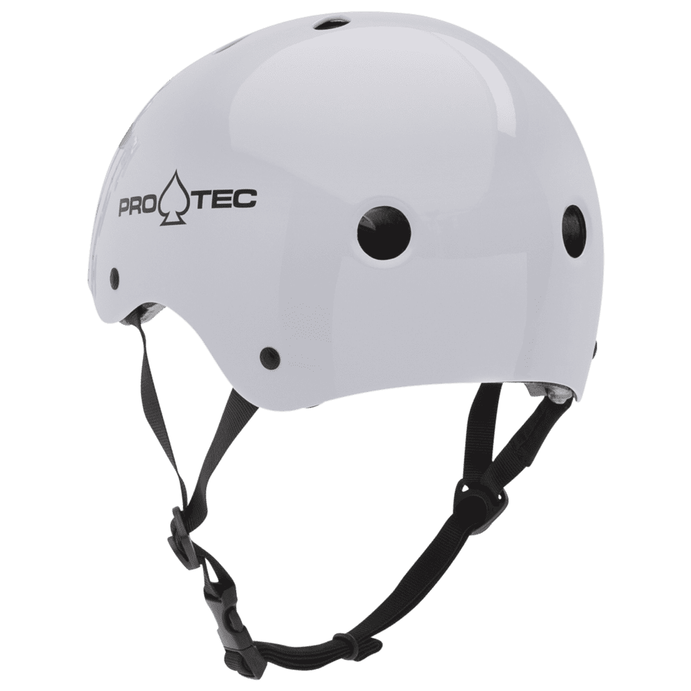 Protec Classic CERTIFIED Gloss White Helmet