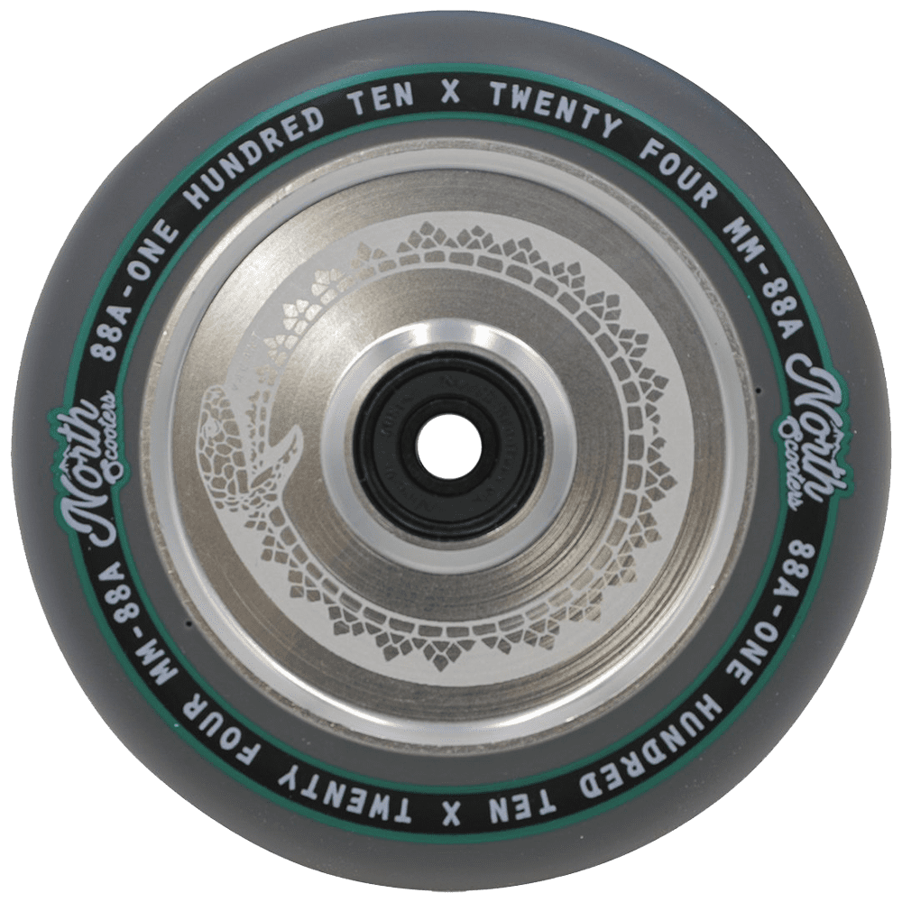 North Scooters Vacant 110 Wheel Grey On Black Chrome