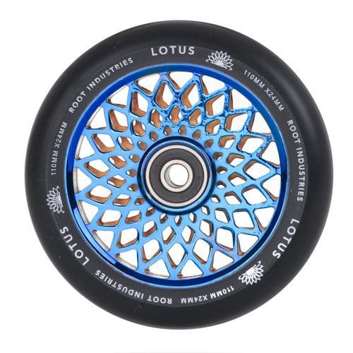 2 x root Industries Lotus Stunt-scooter papel 110mm Wheels radiant azul