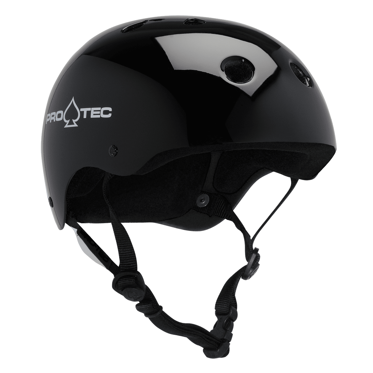 Protec Classic Skate Helmet Gloss Black Size Small