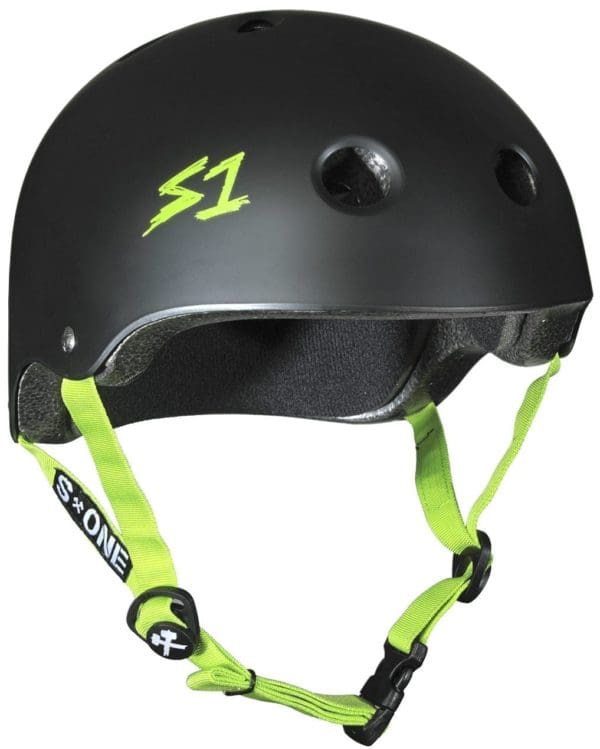 S-One Helmet Lifer | Black Matte/Green